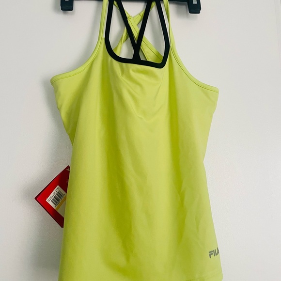 Fila Women's Neon Yellow Tank Top - Picture 1 of 5